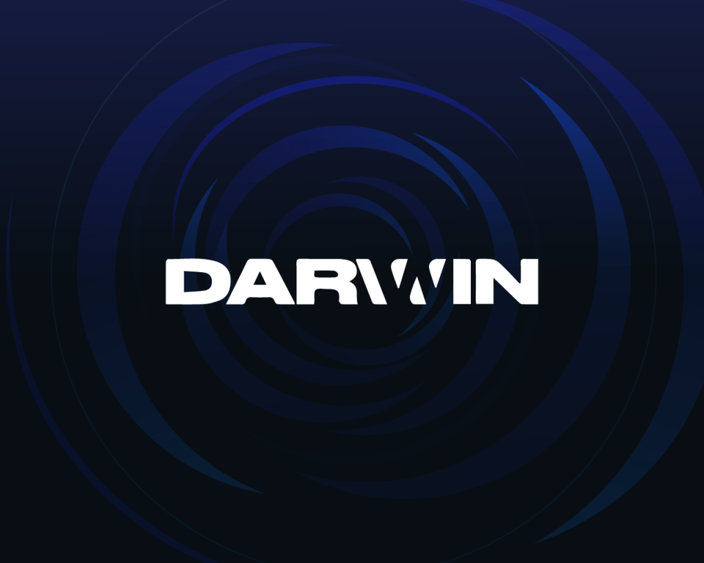 Darwin Gaming Logo against dark background